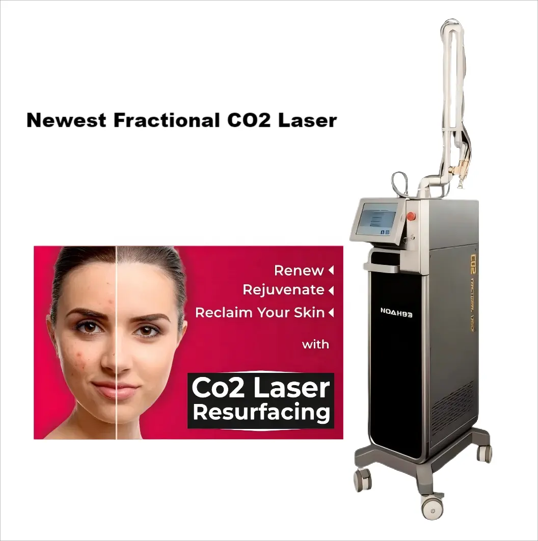 Fractional Co2 Laser 10600nm Freckle Wrinkle Scars Removal Machine 60W CO2 Lazer Acne Scar Removal Skin Resurfacing RF Tube Vaginal Tightening Skin Re