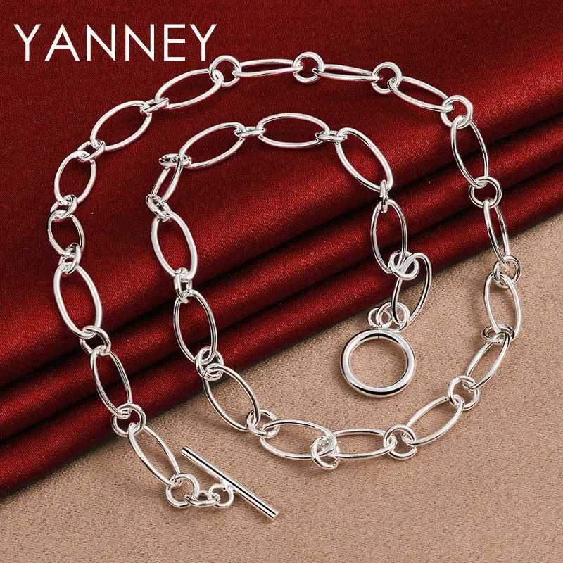 925 Sterling Silver 18 Inches Chain Necklace For Wen Men Hip Hop Punk Jewelry Accessories Gifts X250224