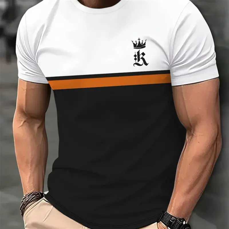 New Fashion Mens T-shirt Casual Tops Summer O-neck Slim Vintage Short Sleeved Tees Male Trend Streetwear Daily Mens Clothing W250224