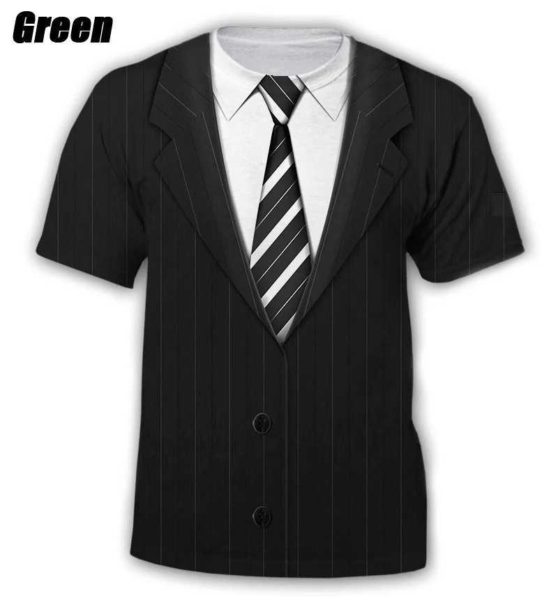 Summer New Mens Fashion Short-sleeved Casual Short-sleeved Personality 3D Printed T-shirt W250224