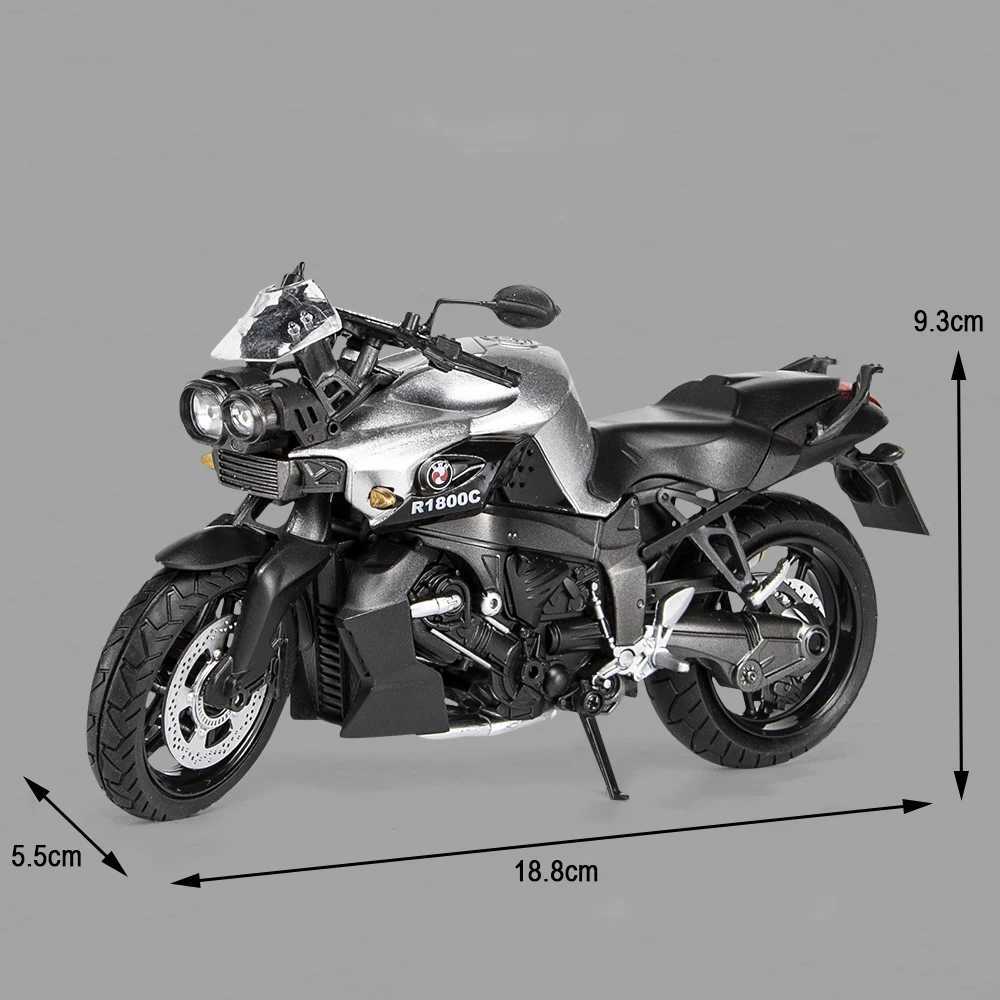1 12 R1800C Alloy Motorcycle Model Diecasts Metal Vehicle Moto Autocycle Shock-Absorber Off-Road Auke Collection Toys Free shipping