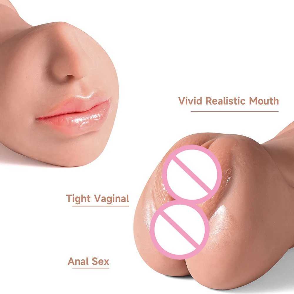 3 In 1 Masturbators Penetration Men Sex Toys Artificial Vagina Anal Mouth Pocket Pussy Adults Blowjob Male Masturbation ToolsW250224