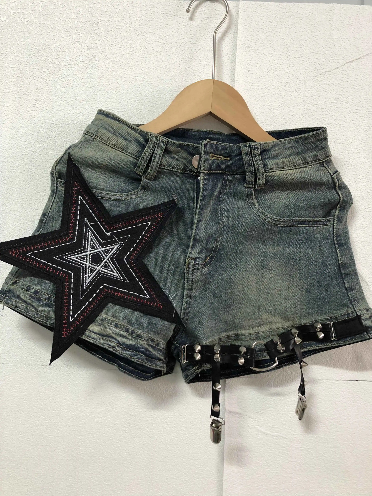 Harajuku Jean Shorts Women Clothing Streetwear Summer Y2k Pants Bottoms Star Casual Fashion Womens Shorts 250220