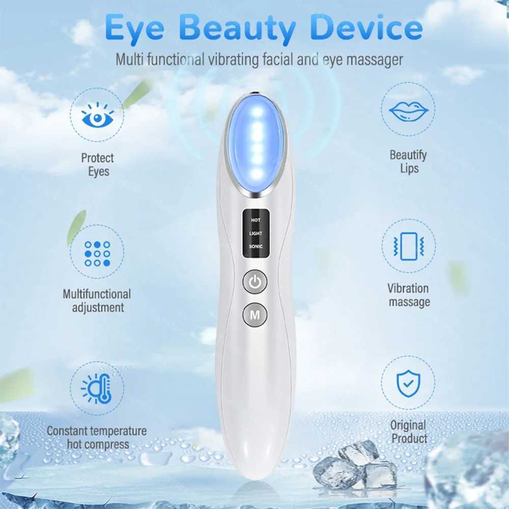 Electric Eye Massager Pen Led Photon Therapy Vibration Heating Anti aging Wrinkle Removal Equipment Dark Circle Bulging Skin CareXJ250224