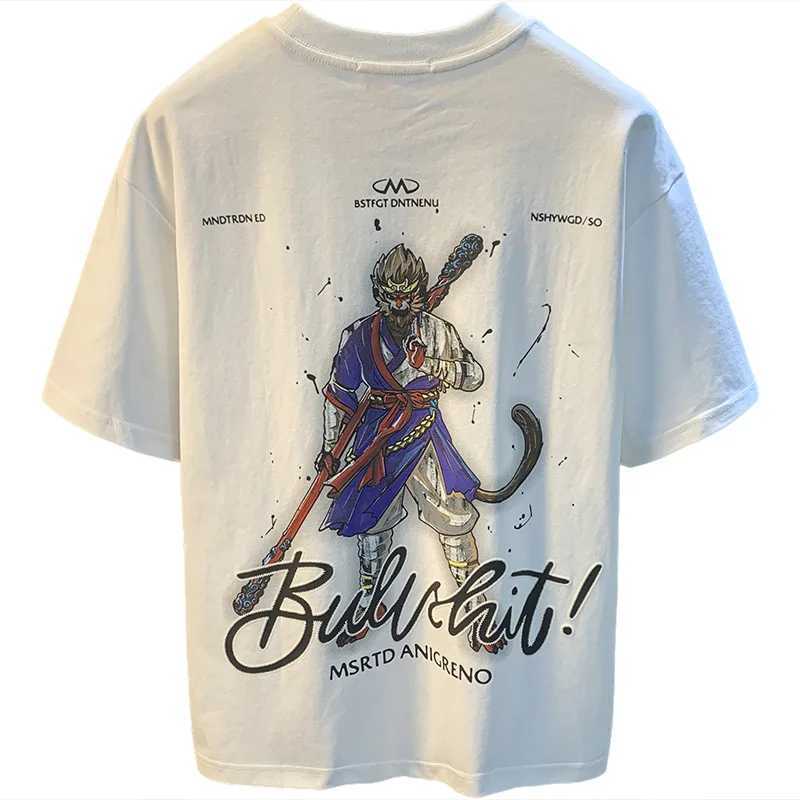 High end T-shirt mens summer 2025 thin fashion trend embroidered printed short sleeved round neck tops W250224