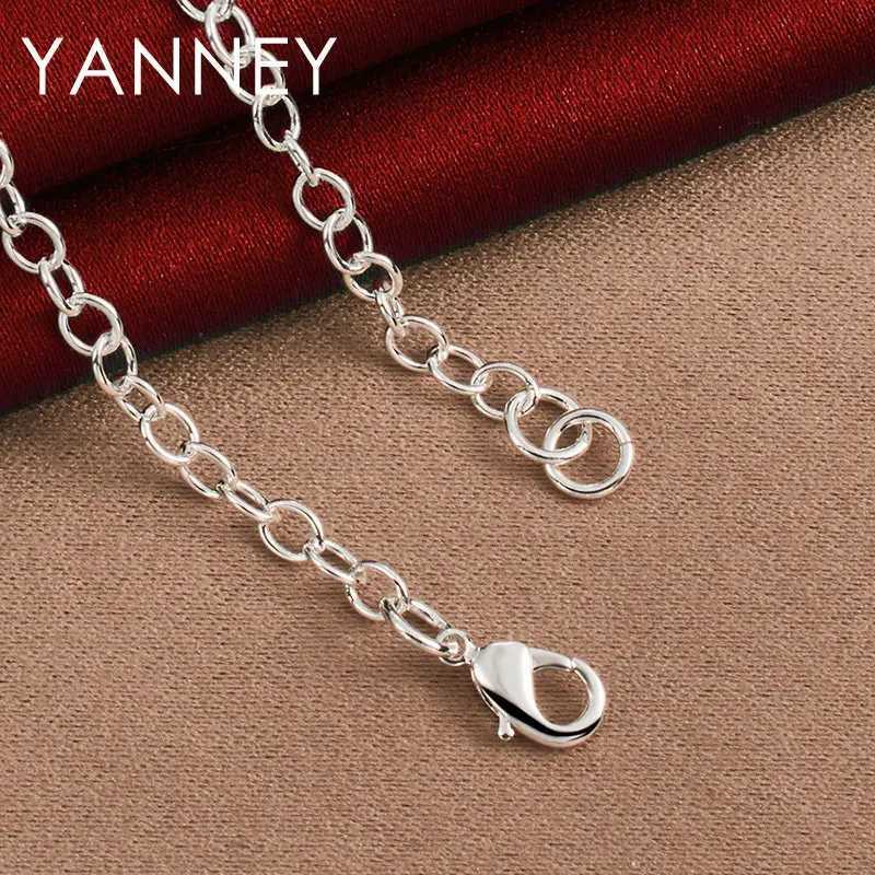 New 925 sterling silver 18 inch zircon necklace mens fashion hip-hop charm gift jewelry wedding X250224