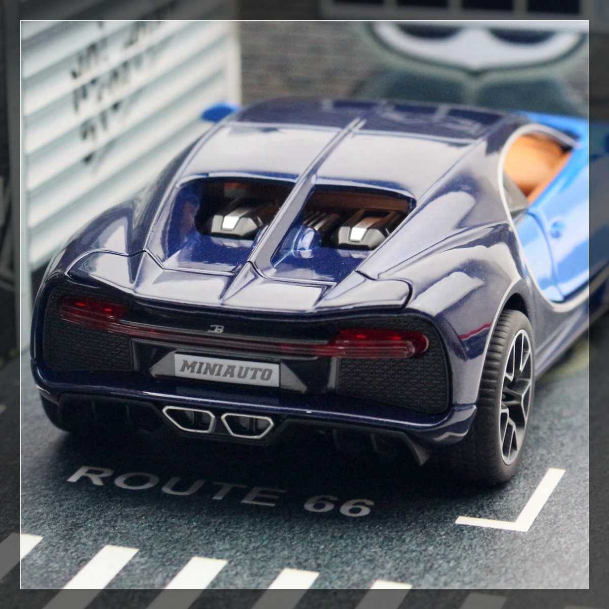 Bugatti Kailong Childrens Car Toy 1/32 Diecast Super Sport Miniature Model Pull Back Sound Light Collection Gift for Boys Free shipping