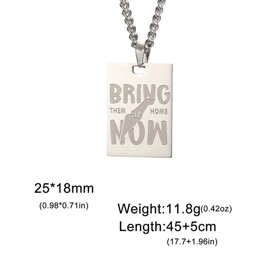 VASSAGO Star of David Necklace Judaic Hebrew Bring Them This Double Sides Carved Pendant Stainless Steel Your Jewelry X250224