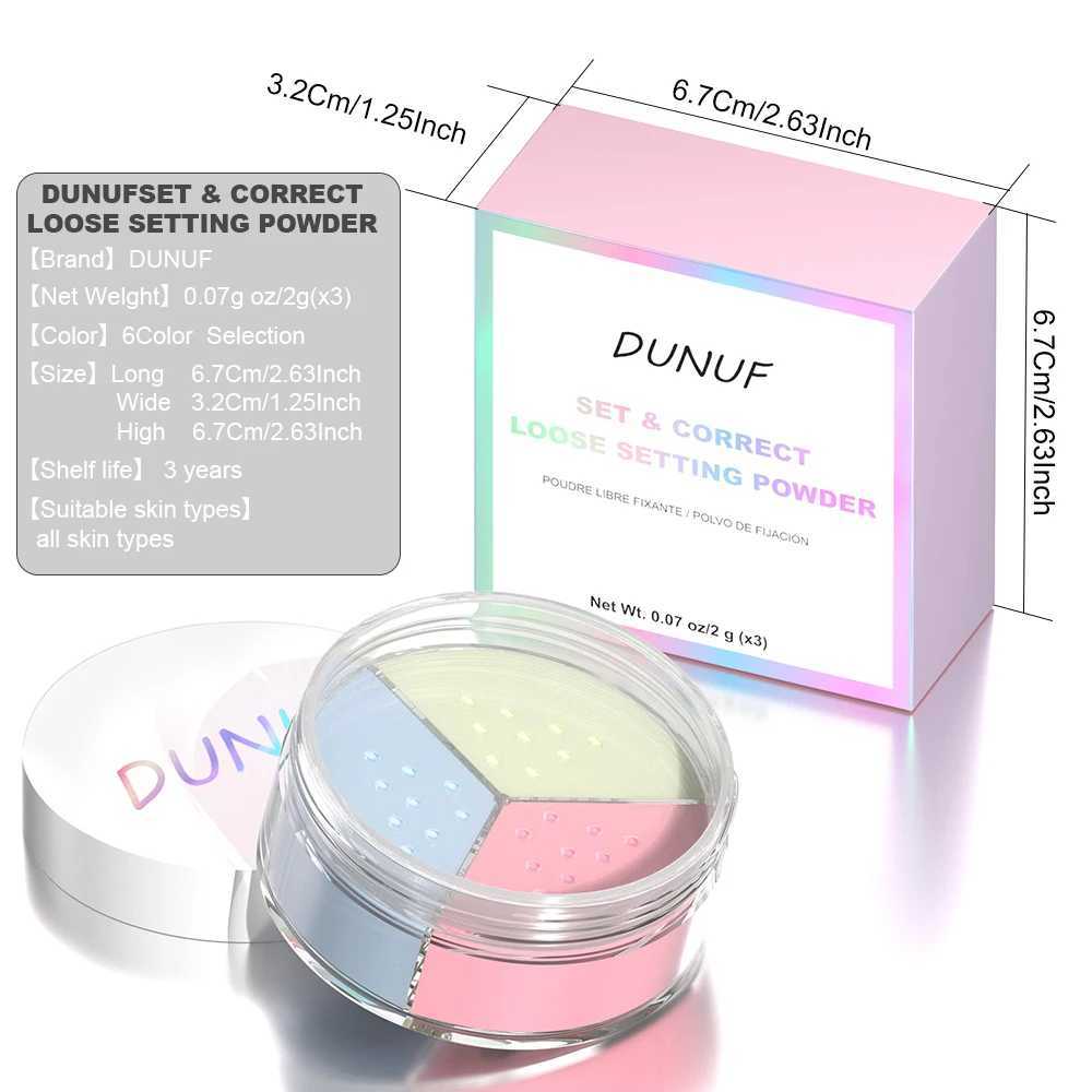 DUNUF 3-color matte suit powder concealer durable waterproof contour loose powder facial makeup dry wet superfineXJ250224