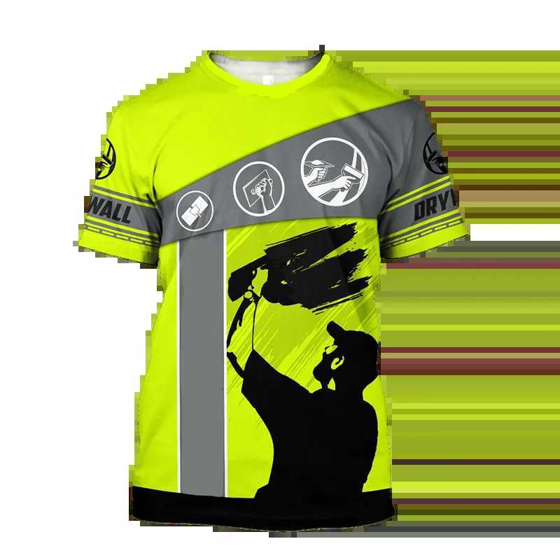 Drywall Finisher Graphic Mens T-shirt Summer 3D Printed Top Short Sleeves Fashion Casual Oversized T-shirt Unisex W250224