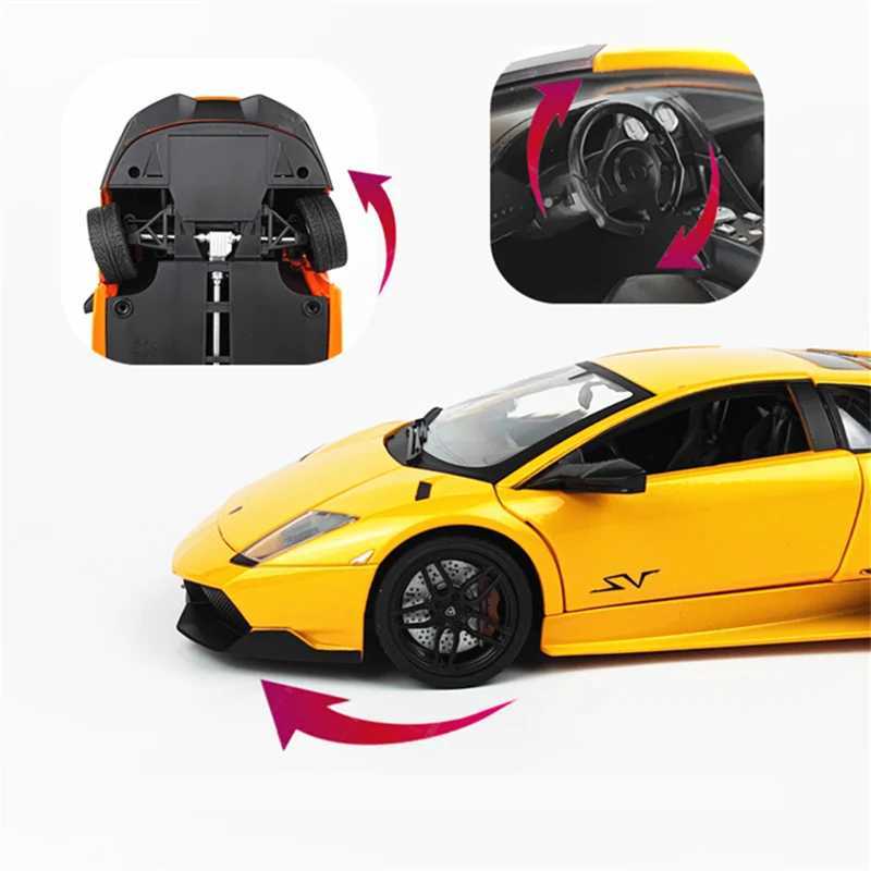 1 18 Murcielago Alloy Sports Car Model Diecasts Metal Super Racing Car Vehicles Model Simulation Collection Childrens Toys Gifts Z250224