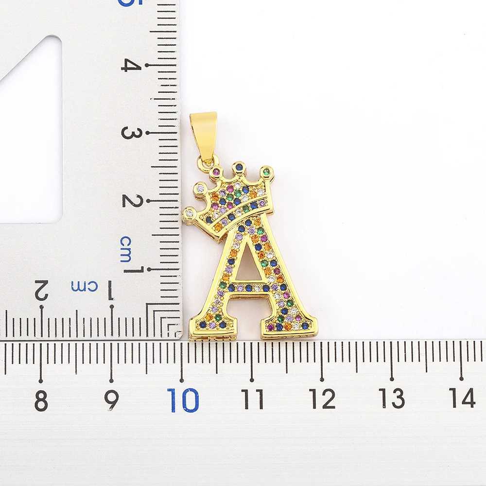 Nidin High Quality 26 A-Z Letters Inlaid Zircon Pendant Necklace Initials Alphabet 3 For Women Jewelry Accessories X250224
