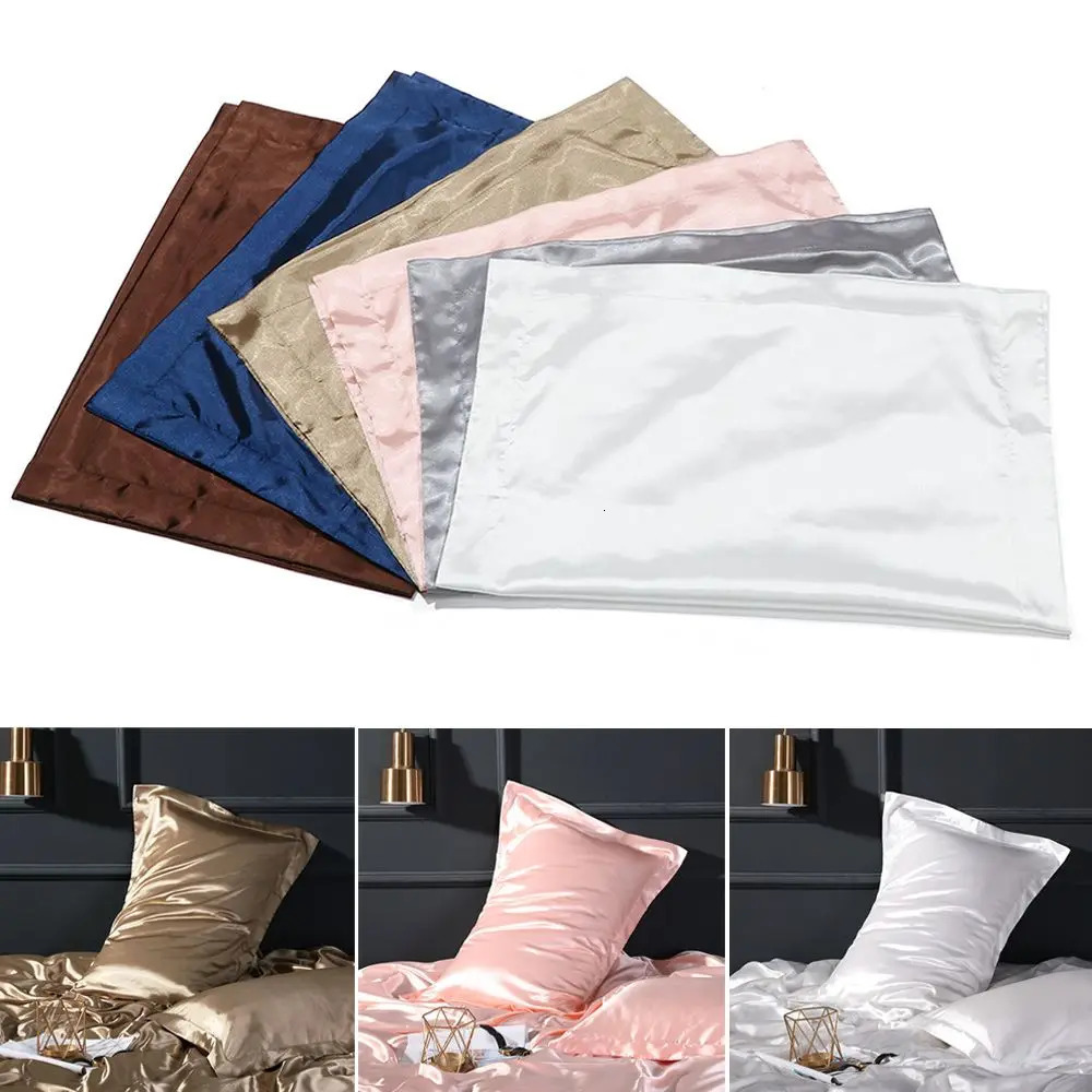 Mulberry Silk Pillowslip Pillow Case Home Decor Anti-wrinkle Skin-friendly Mulberry Silk Pillowslip Pillowcase Pillows Cover 250224