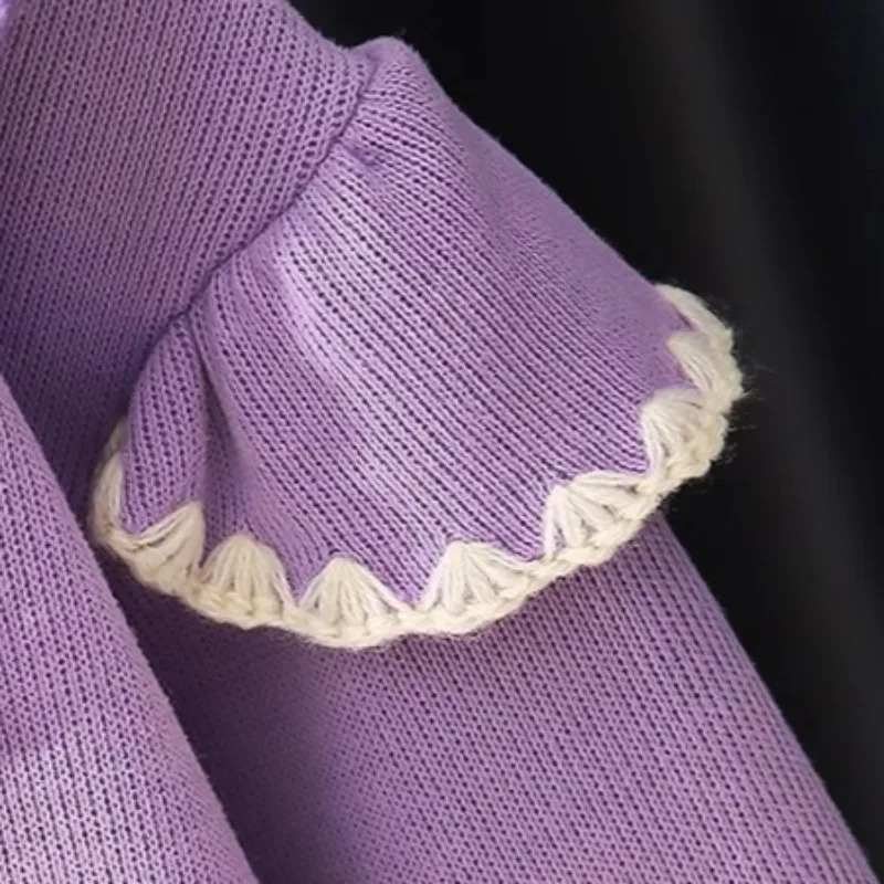 Autumn Kid Girls Clothes Set Mandarin Collar Sweatshirts Pullover Top and Pants Bottom 2 Pieces Suit Children Girl Sweet Outfits 250224