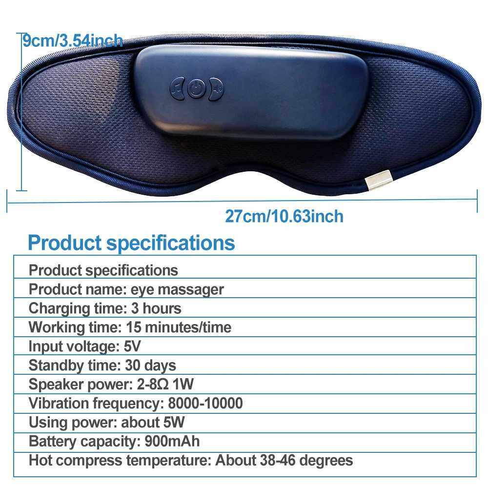Eye Massager Sleeping Eye Mask With Heating Vibration Bluetooth Music Massage Relax Sleep Improve Eye Care DeviceXJ250224