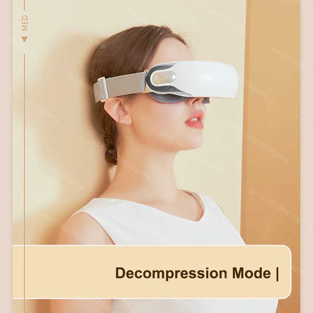 Eye Care Massage Instrument Eye Mask Vibration Hot Compress Stimulating Acupoints Massager Deeply Relieving Fatigue Spa SiliconeXJ250224