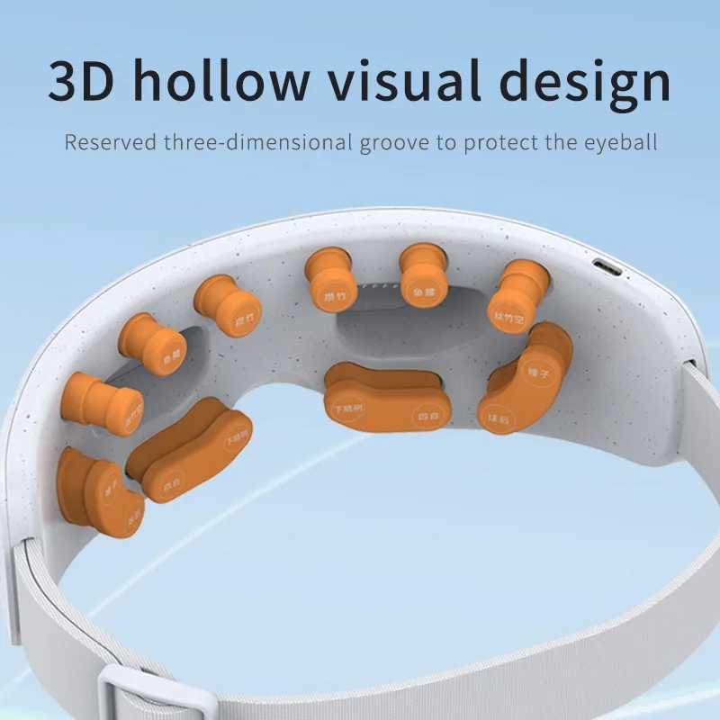 Electric Visible Eye Massager Vibration Acupoint Eye Care Device Hot Compress with Bluetooth for Migraines Relief Improve SleepXJ250224