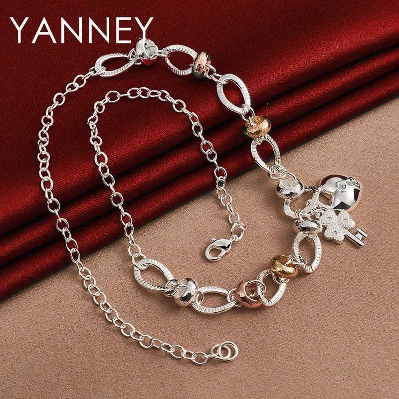 New 925 sterling silver 18 inch zircon necklace mens fashion hip-hop charm gift jewelry wedding X250224