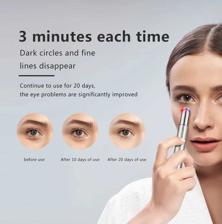 Eye massager electric facial massager anti wrinkle eye care tool vibrator hot eye beauty instrument eye cream applicationXJ250224