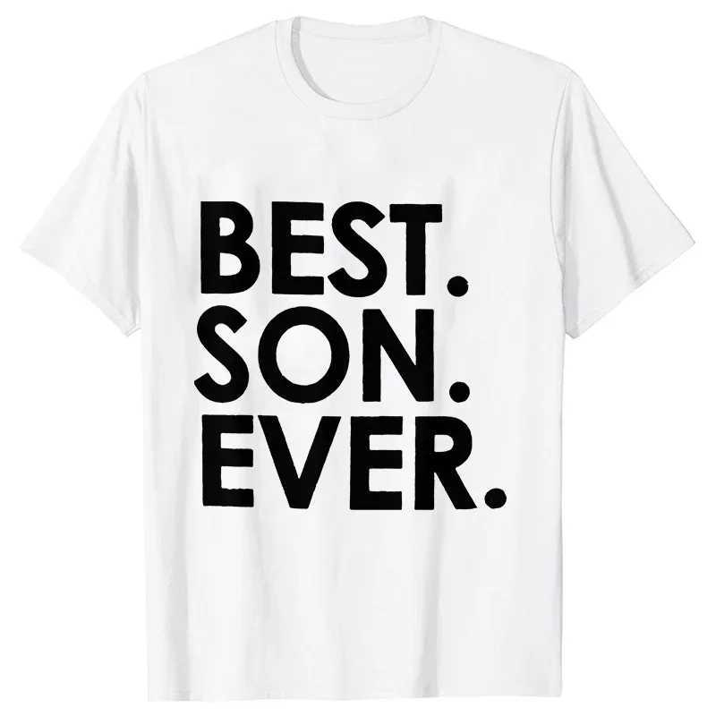 Family Matching Set Super Mom Dads Best Son Ever Fun T-shirt Cute Birthday T-shirt Fun Family Party Graphic Top W250224