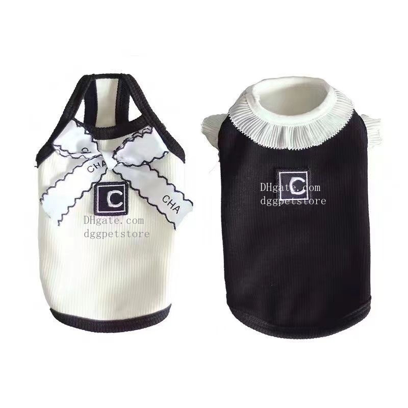 Designer Dog Clothes Summer Dog Vests Pets Dresses Shirt Luxury Dog Sundress Elastic Dog Princess Dress Puppy Skirt with Classic Letters for Small Dogs Cats XXXS A737