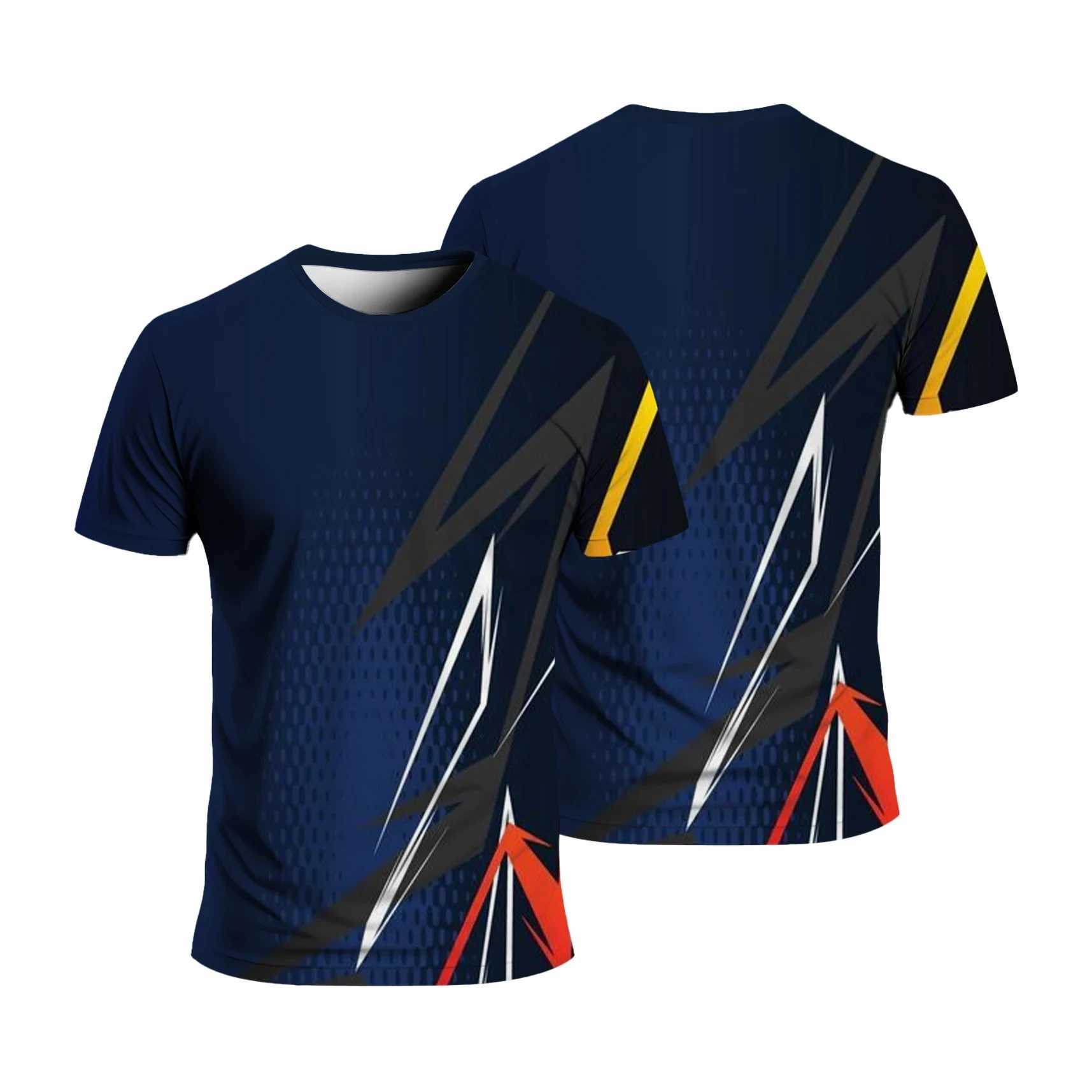 Summer fashion sports mens T-shirt 3D geometric print loose and comfortable daily casual O-neck short sleeved mens clothing W250224