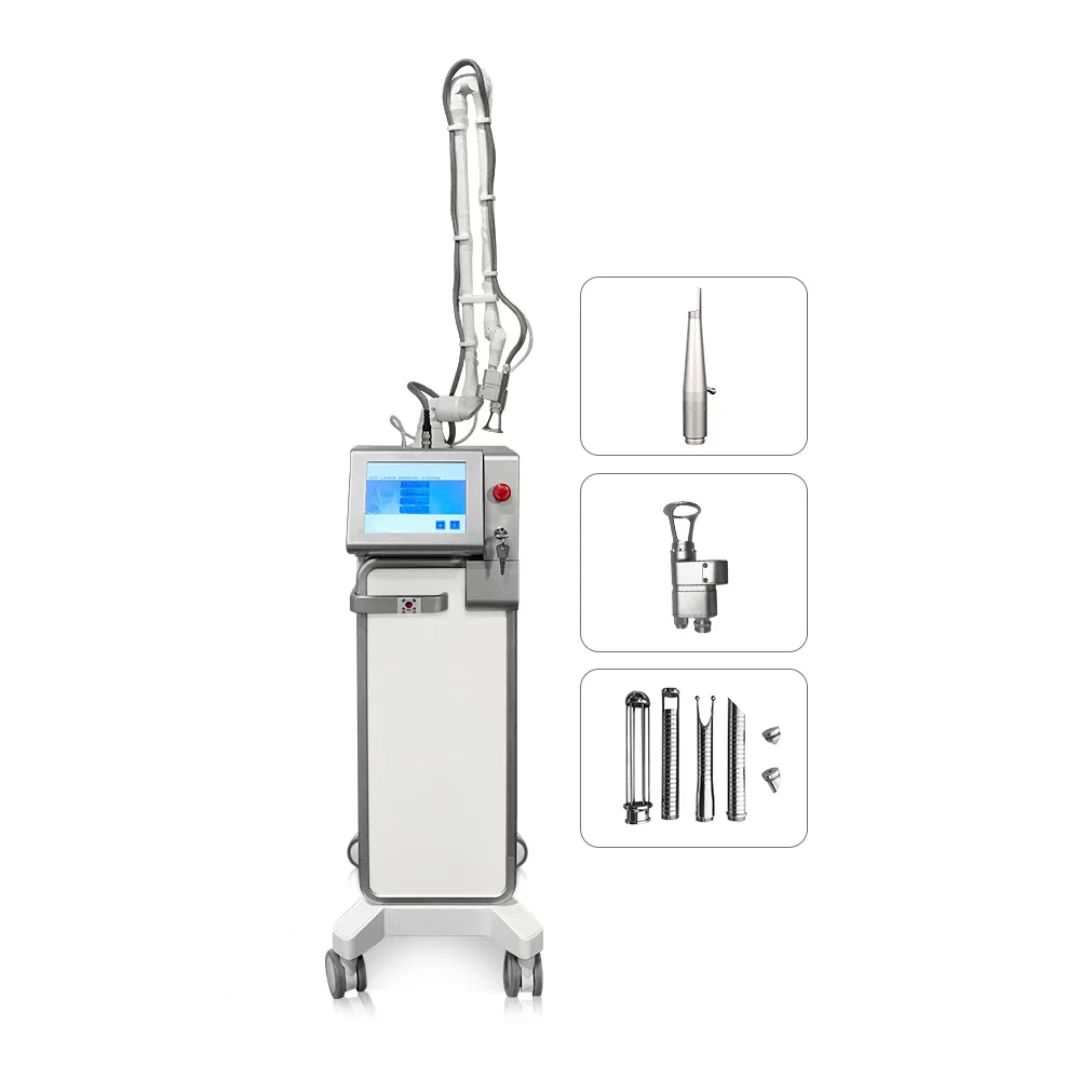 Fractional Co2 Laser 10600nm Freckle Wrinkle Scars Removal Machine 60W CO2 Lazer Acne Scar Removal Skin Resurfacing RF Tube Vaginal Tightening Skin Re