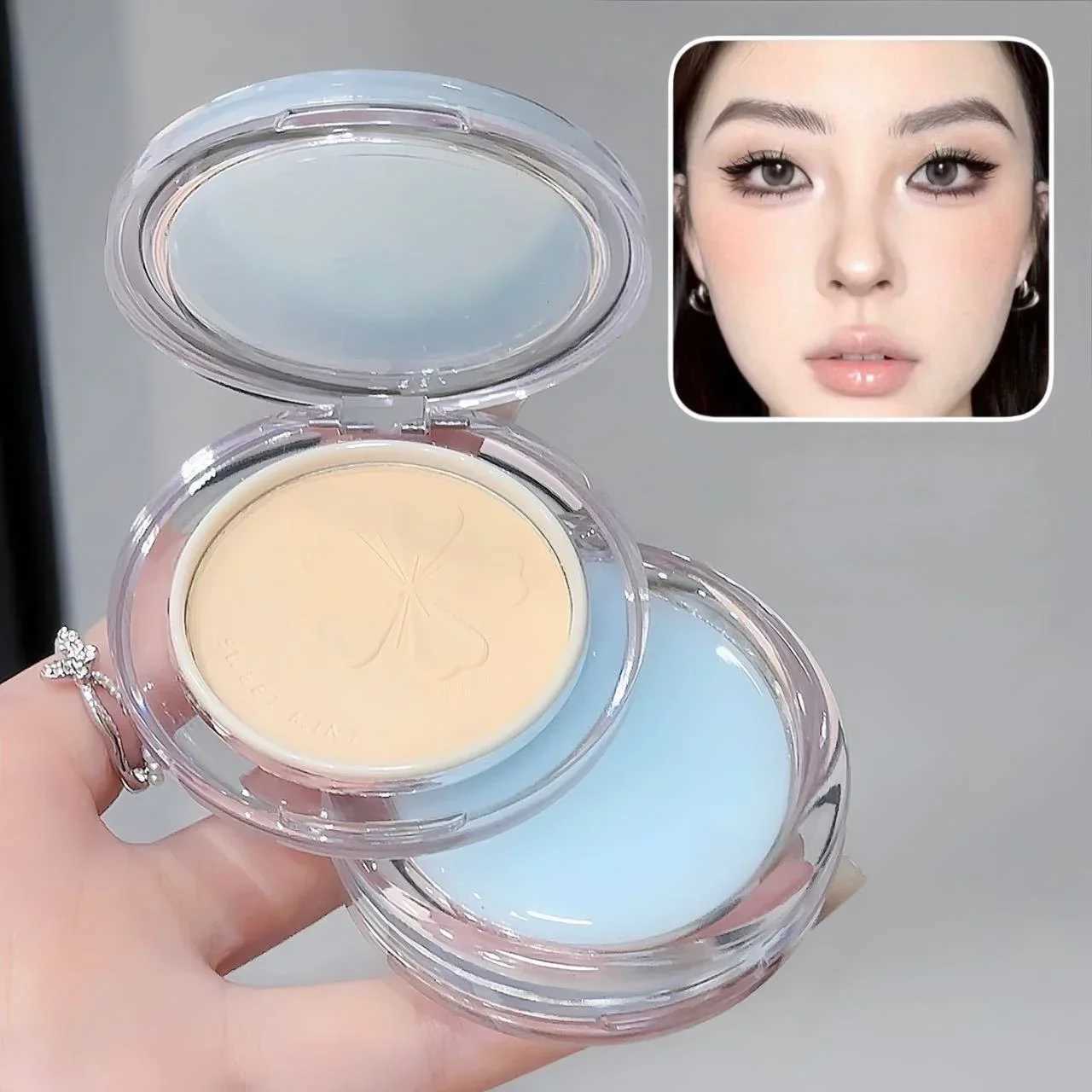 1Pc Matte Oil Control Pressed Powder Waterproof Concealer Pressed Setting Powder Lasting High Gloss Brighten Face Korean MakeupXJ250224