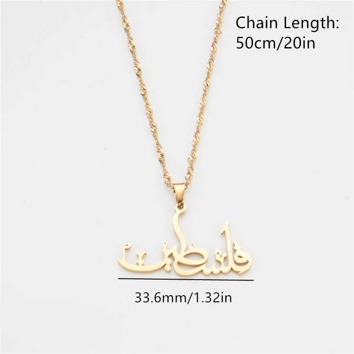 Hot selling stainless steel Arabic Pstinian pendant necklace for men and wen X250224