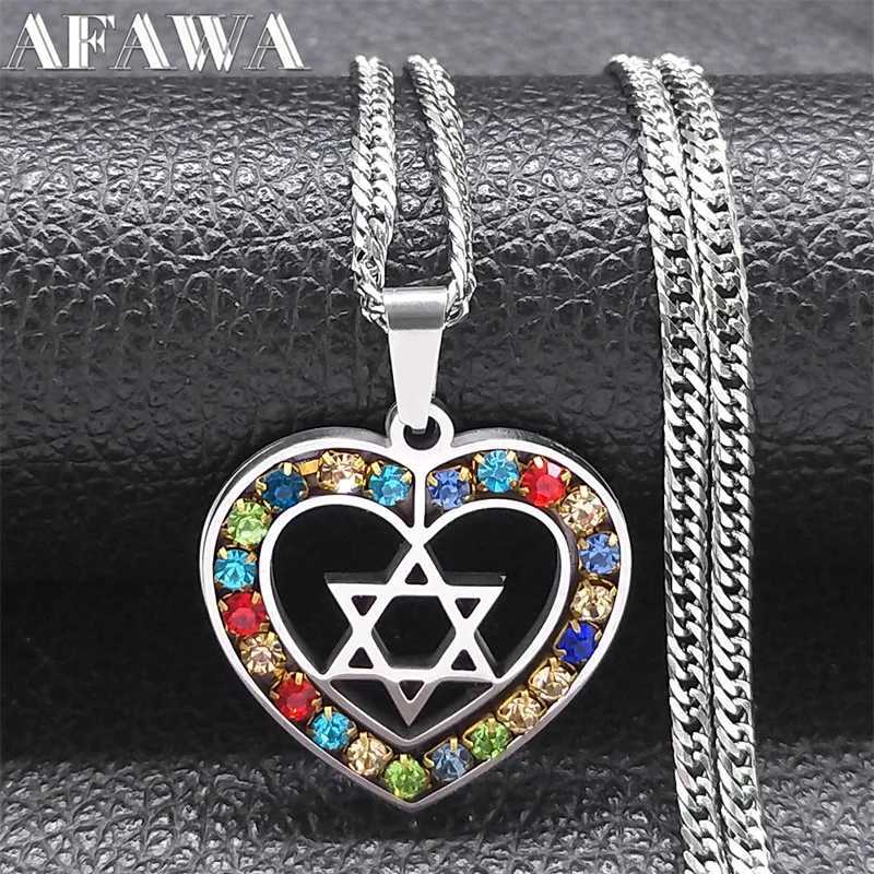 Hexagonal necklace suitable for men silver stainless steel Je Davids Star necklace jewelry necklace N6474S02 X250224