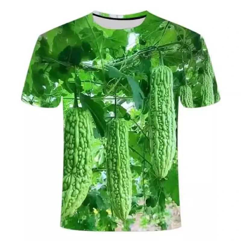 Summer Fashion Fun Vegetable Graphic T-shirts For Men Fashion Casual Trend Personality 3D Printed O Neck Short Sleeved W250224