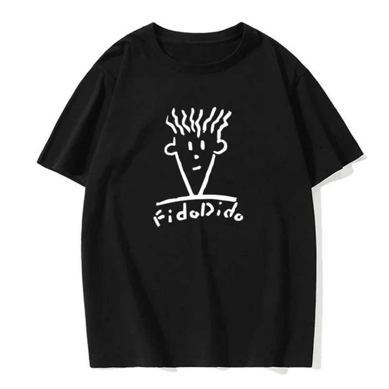 Summer Casual Short Sleeve Luxury Fashion T-Shirt Harajuku Print Streetwear Mens T-Shirt Fido Dido Popular Drink Clothing W250224
