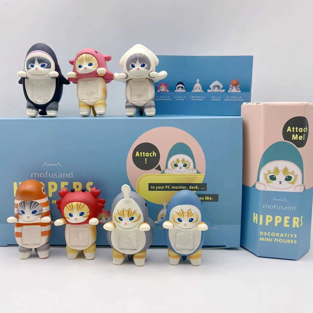 Good Quality Mofusand Hippers Blind Box Mini Figure Shark Cat Action Figure Toys Fans Children Christmas Gift ToysT250224
