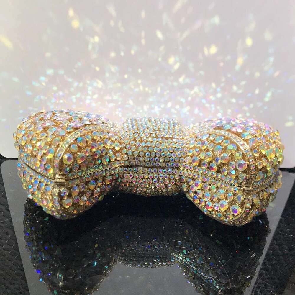 Women's Bags XIYUAN Color Fashion Hollow Bow Woman Evening Bag Wedding Bride Dia Stone Purse Crystal Banquet Gala Party Dinner Handbag