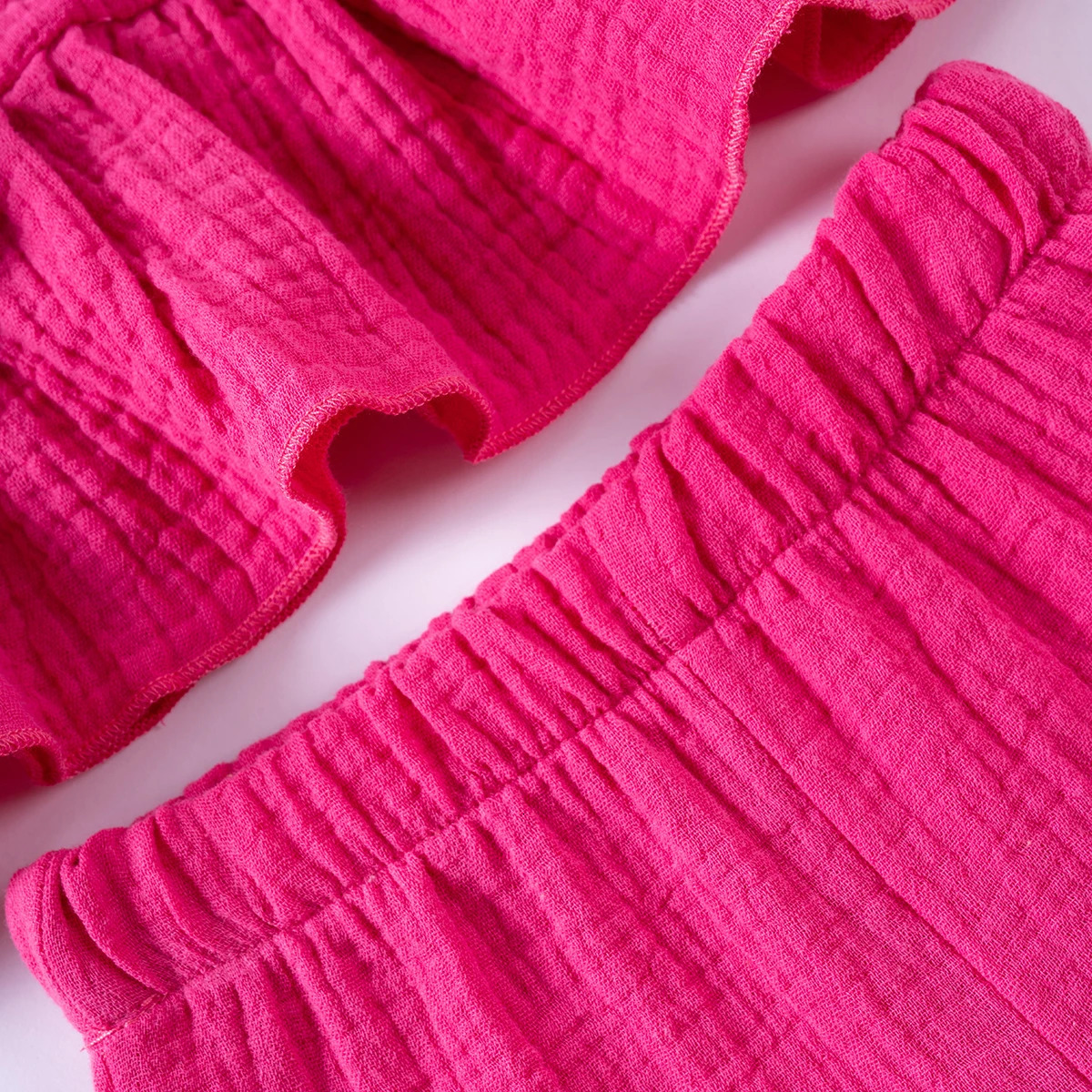 Toddler Girls Muslin Cotton Suits Solid Color Bow VestShorts 2pcs Clothes Sets Sleeveless Cute Casual Baby Girls Outfits 250224