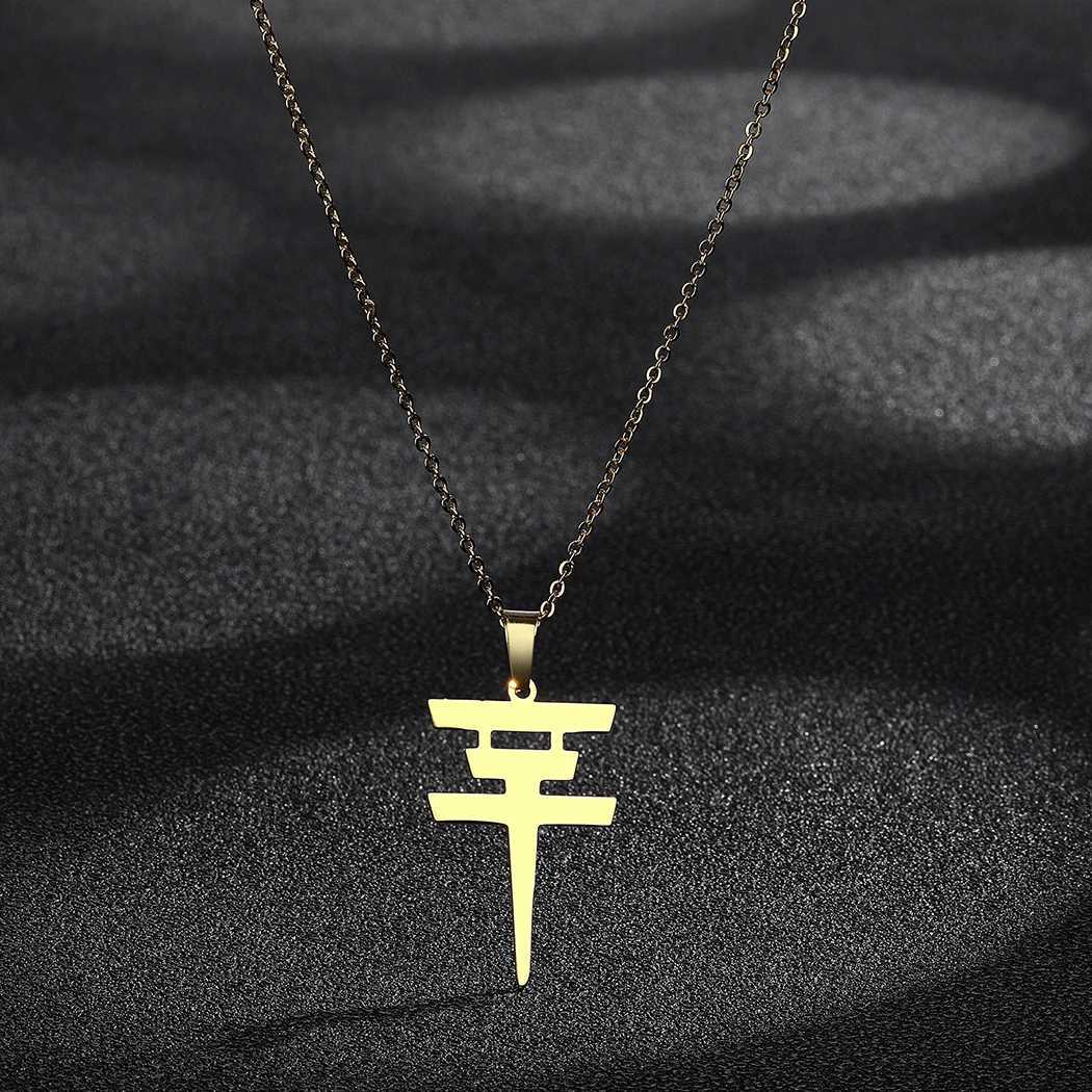 CHENGXUN TOKIO Hotel Pendant Necklace Womens Stainless Steel Bill Katz Signature Charm Necklace Fem Jewelry X250224