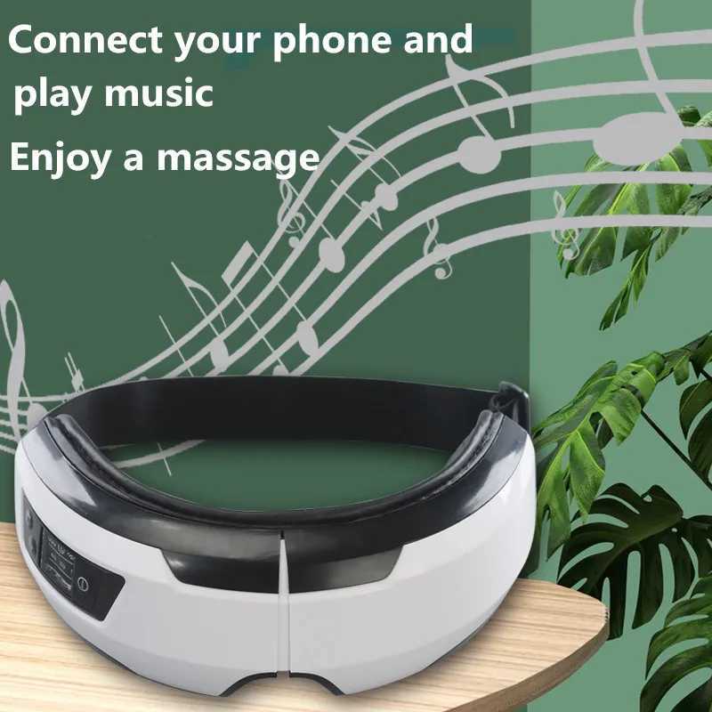 Rechargeable eye massager with vibration air pressure heating massage relaxation fatigue pressure Bluetooth glasses eye massage machineXJ250224