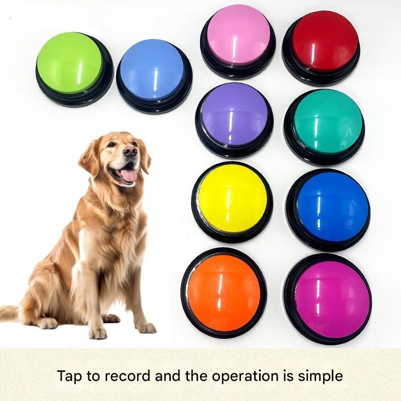 Pet Sound Box Recordable Talking Button Cat Voice Recorder Communication Supplies Training Squeeze Dog Toys Puppy Accessories