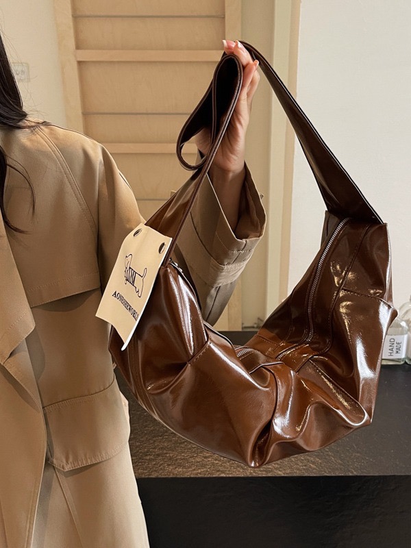 PU Leather Shoulder Bags for Women Y2K Korean Fashion Trend Female Crossbody Hobo Bag Lady Handbags 240801