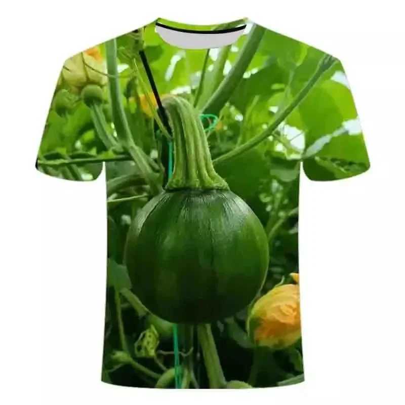 Summer Fashion Fun Vegetable Graphic T-shirts For Men Fashion Casual Trend Personality 3D Printed O Neck Short Sleeved W250224
