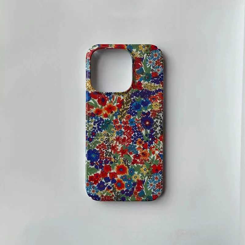 Summer Cute Flowers Floral Phone Case for iPhone 16 15 14 13 12 11 Pro Max XS XR XSMax 6 7 8 Plus Glossy HD Hard PC Cover X250224