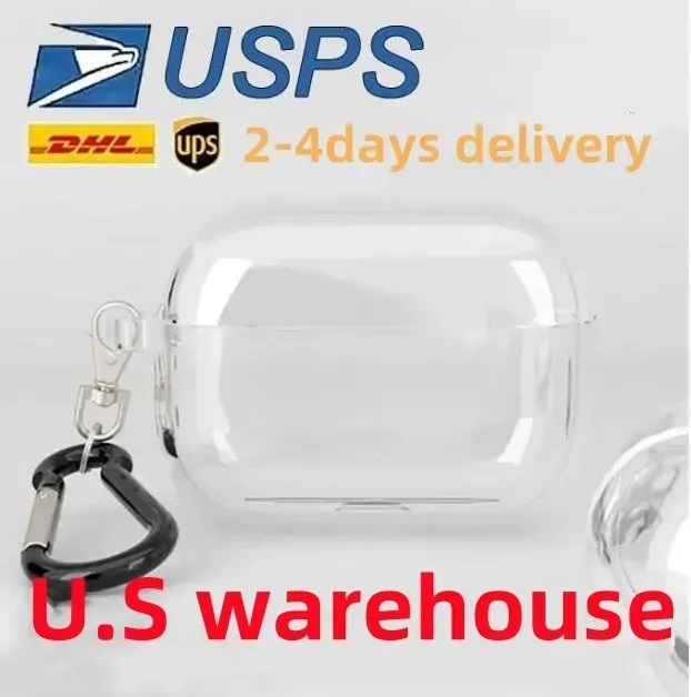 USA Stock delivery Pro 2 2nd Generation air 4 3 pros max Headphone Accessories Solid Silicone Protective Earphone Cover pods max Wireless Charging Sho