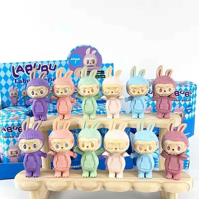 1-12PCS Blind Box Labubu Hippers Figure Action Figurine Doll Collection Pvc Model Toys Wholesale Children Birthday ChristmasT250224