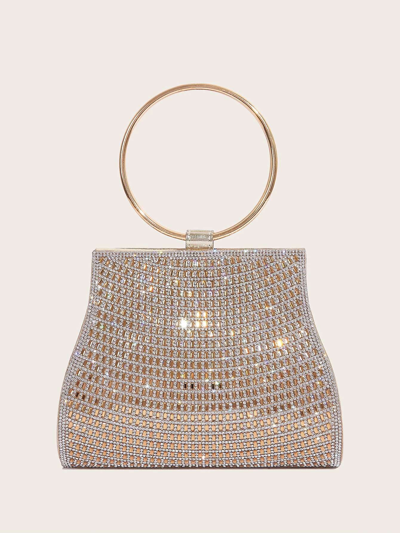 Women's Dia Handbags Rhies Bridal Stones Clutch Purse Lady Clutches Bags Party Wedding Evening Bag Female