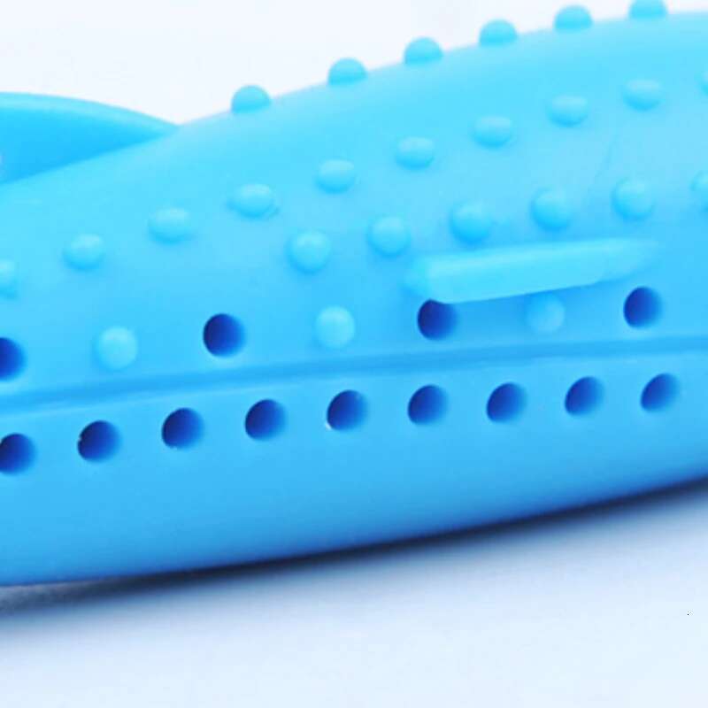 Brushing Teeth Cleaning Cat Stick Fish-shaped Silicone Toy Chew Resistant Interactive Toys Caip Pet Supplies