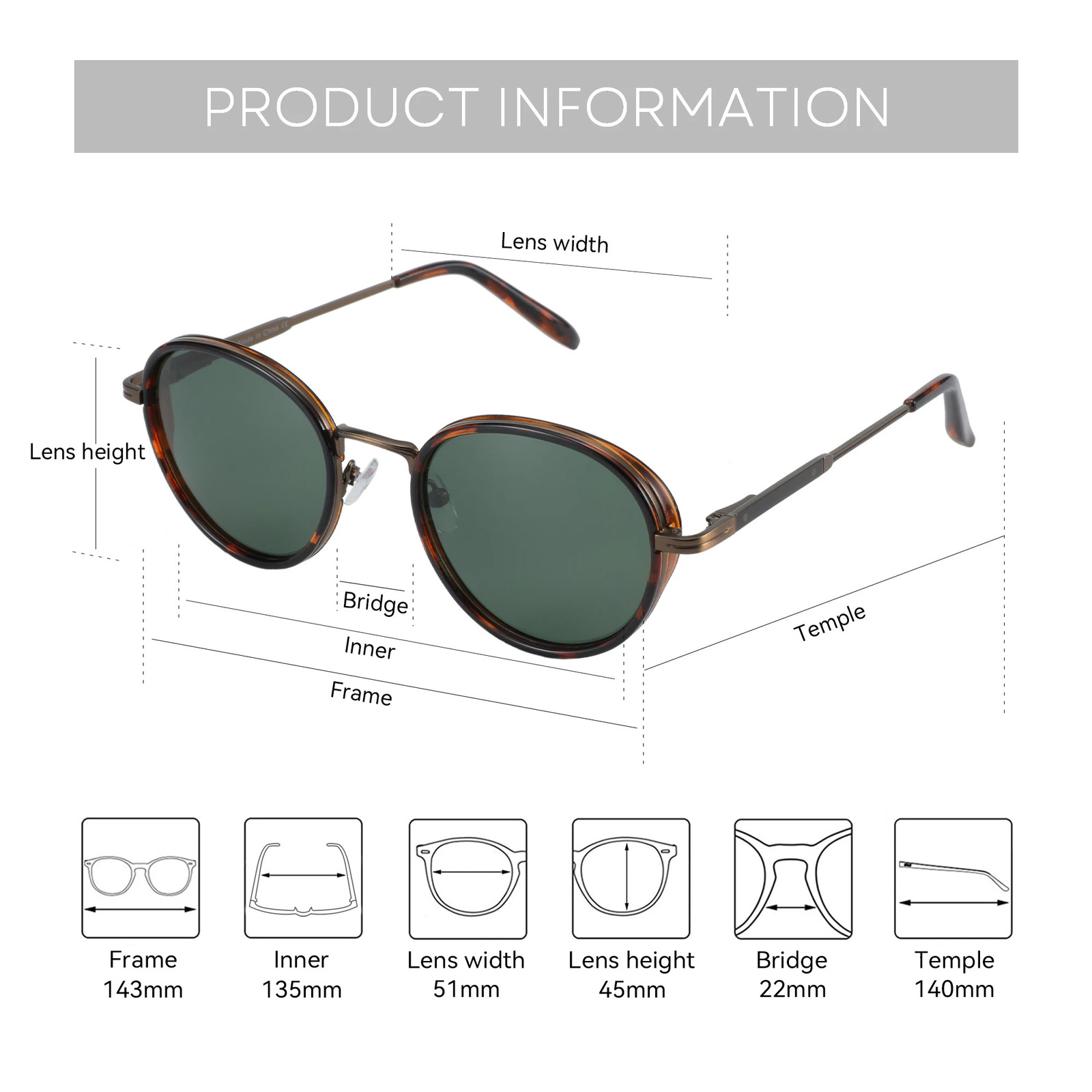 ZENOTTIC Steampunk Sunglasses Round Polarized Mirror01 color Sun Glasses for Women Men Vintage shades UV400 250218