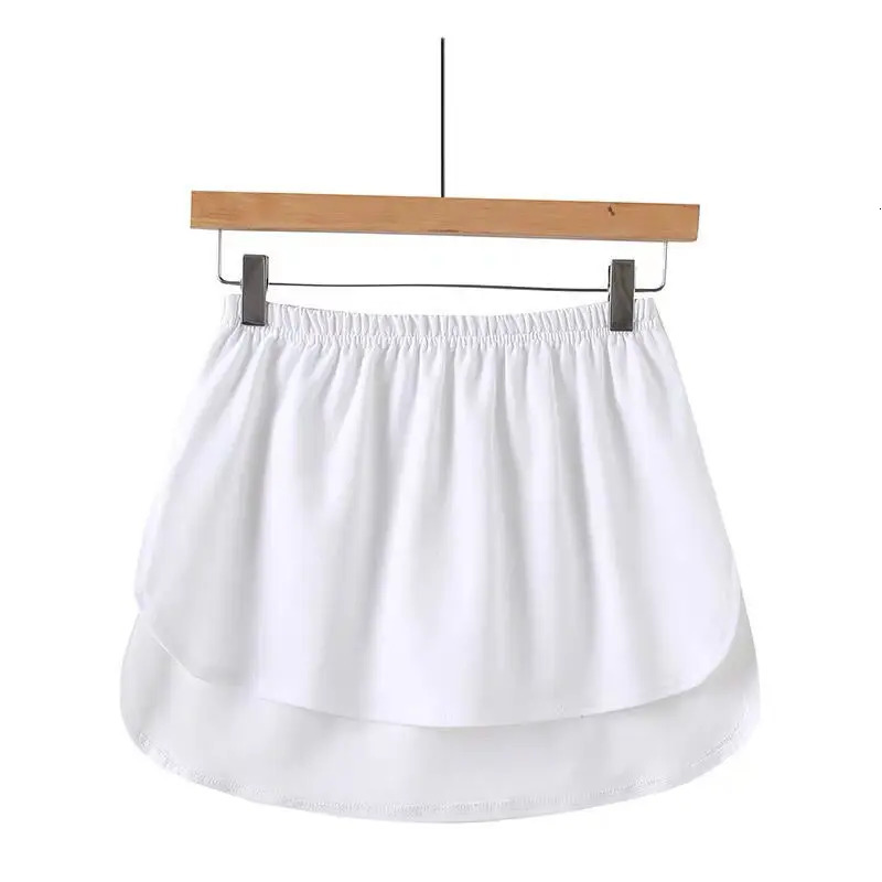 Detachable Womens Skirts Half Slips Stretch Shirt Irregular Tail Hem Inner Skirt Ladies Underdress Petticoat Underskirt 250224