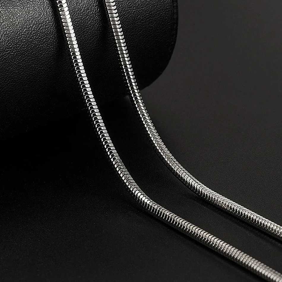 ALIZERO 925 Sterling Silver M Snake Chain Necklace For Wen Men Fashion Hip Hop Simple Necklaces Jewelry s 40-75cm X250224