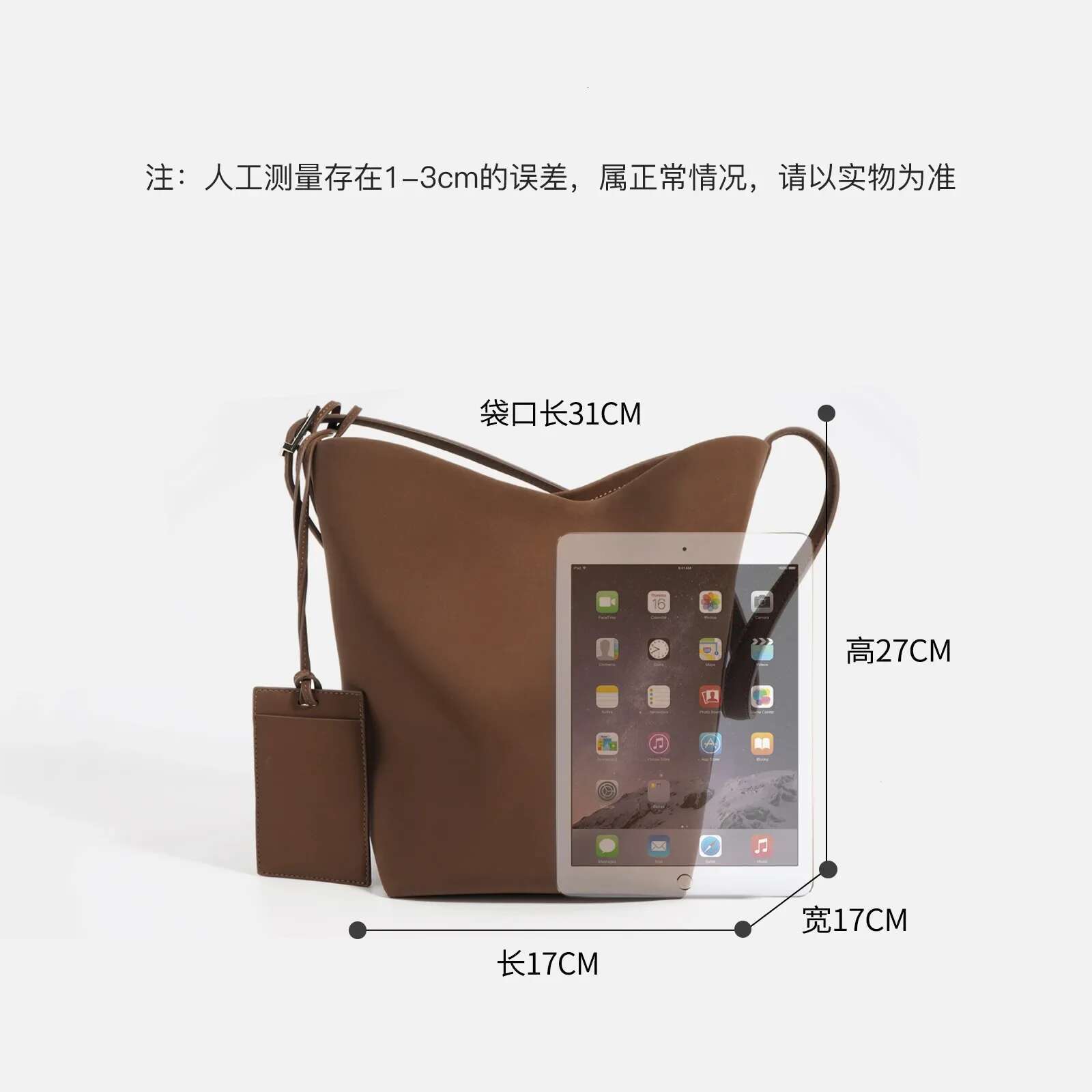 Minimalist Matte Solid Color Bucket Tote Simple Split Cow Leather Women Handbag With Cardholder Commuter Ladies Shoulder Bag