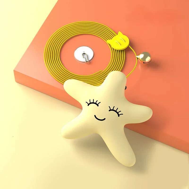 Long Rope Accessories Pet Kitten Cat Toy Swing Sticky Disc Elastic with Bell Hanging Door Teasing